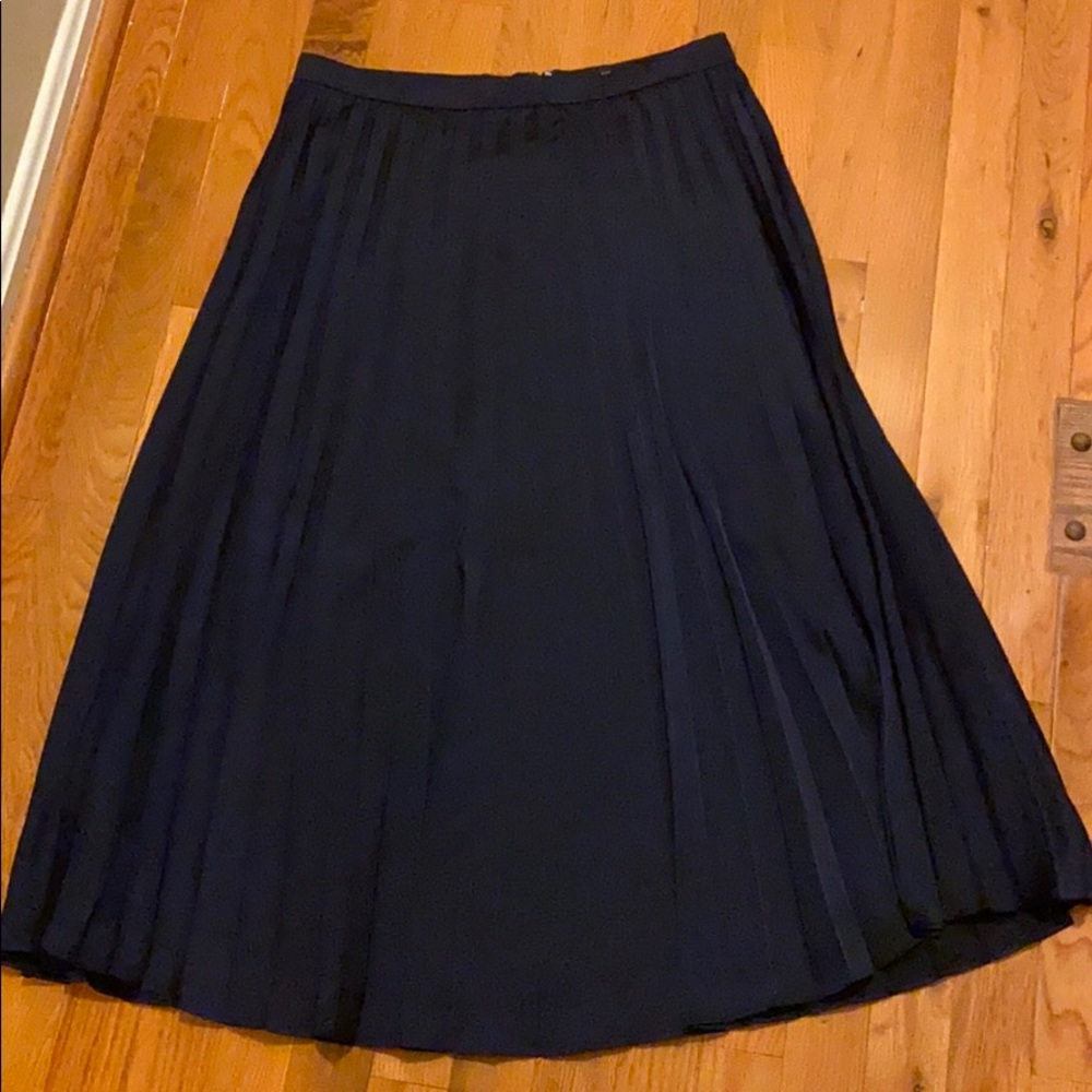 J Crew pleated skirt - midi in navy